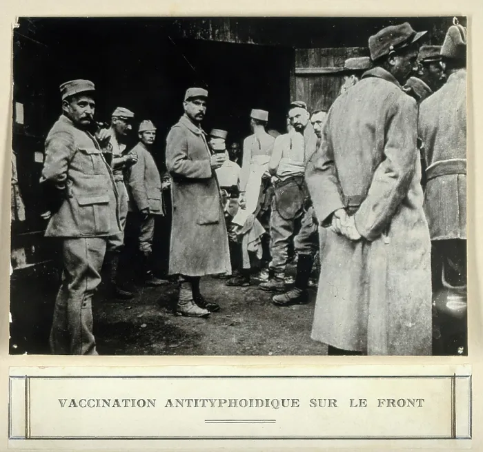 Framed Print : Anti-typhoid vaccination in World War I, c1910s. Creator: Unknown Framed Print : Anti-typhoid vaccination in World War I, c1910s. Creator: Unknown