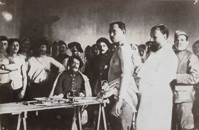 Framed Print : Anti-typhoid vaccination in World War I, c1910s. Creator: Unknown Framed Print : Anti-typhoid vaccination in World War I, c1910s. Creator: Unknown