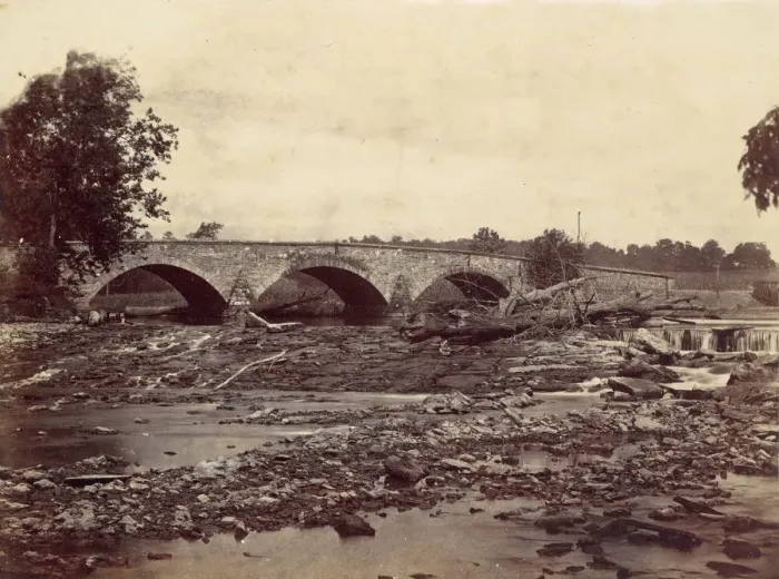 Framed Print : Antietam Bridge, On the Sharpsburg and Boonsboro Turnpike, No. 2, September 1862, 1862 Framed Print : Antietam Bridge, On the Sharpsburg and Boonsboro Turnpike, No. 2, September 1862, 1862