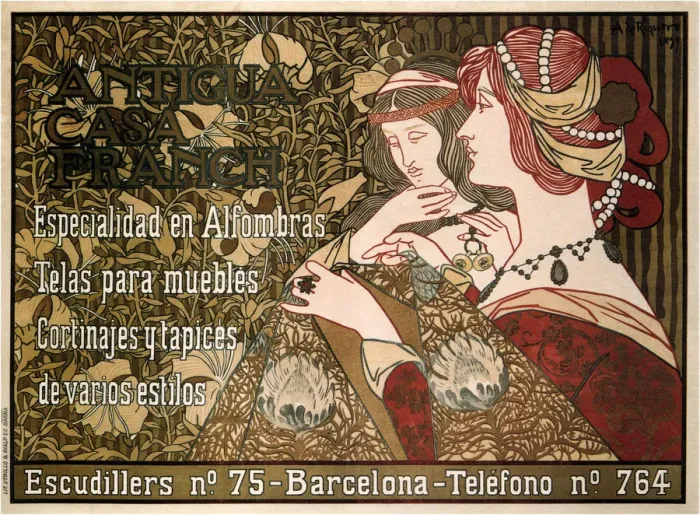 Framed Print : Antigua Casa Franch, 1899. Artist: Riquer Inglada, Alejandro de (1856-1920) Framed Print : Antigua Casa Franch, 1899. Artist: Riquer Inglada, Alejandro de (1856-1920)