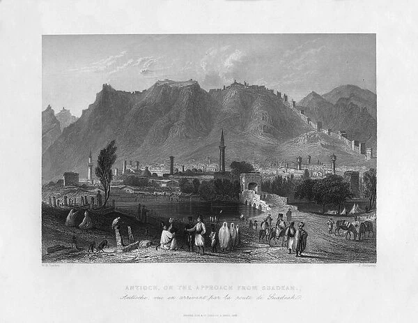 Antioch, on the approach from Suadeah, Turkey, 1841. Artist: J Redaway