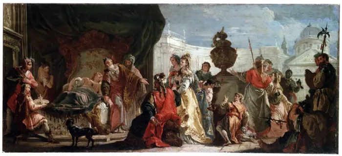 Framed Print : Antiochus and Stratonice, 18th century. Artist: Francesco Fontebasso Framed Print : Antiochus and Stratonice, 18th century. Artist: Francesco Fontebasso