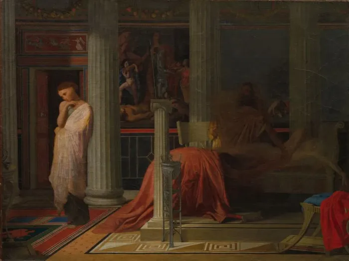 Framed Print : Antiochus and Stratonice, c. 1838. Creator: Jean-Auguste-Dominique Ingres (French, 1780-1867) Framed Print : Antiochus and Stratonice, c. 1838. Creator: Jean-Auguste-Dominique Ingres (French, 1780-1867)
