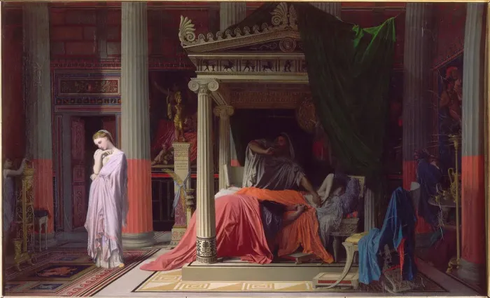 Framed Print : Antiochus and Stratonike, 1840. Artist: Ingres, Jean Auguste Dominique (1780-1867) Framed Print : Antiochus and Stratonike, 1840. Artist: Ingres, Jean Auguste Dominique (1780-1867)