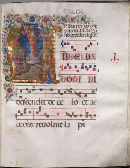 Framed Print : Antiphonary, c. 1470-1480. Creator: Girolamo da Cremona (Italian), follower of Framed Print : Antiphonary, c. 1470-1480. Creator: Girolamo da Cremona (Italian), follower of