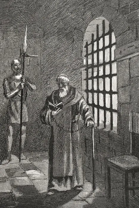 Framed Print : Antipope John XXIII, (c1370-1419) in prison after being deposed in 1415 (1890). Creator: Joan Serra y Pausas Framed Print : Antipope John XXIII, (c1370-1419) in prison after being deposed in 1415 (1890). Creator: Joan Serra y Pausas