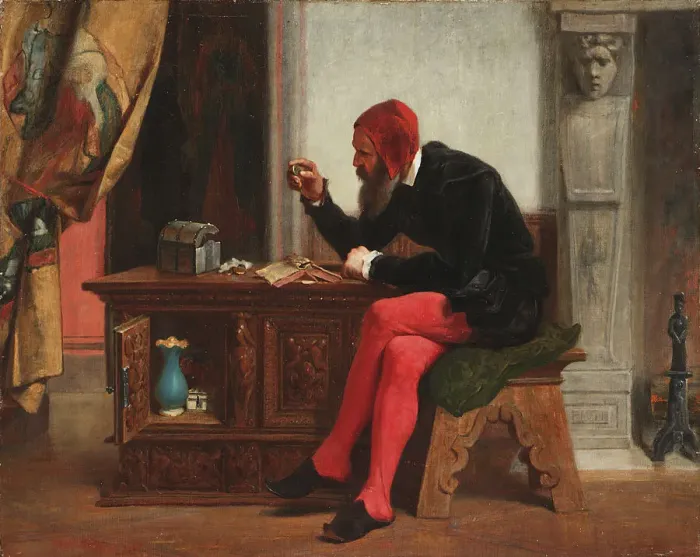 Framed Print : The Antiquary, 1855. Creator: Edwin White Framed Print : The Antiquary, 1855. Creator: Edwin White
