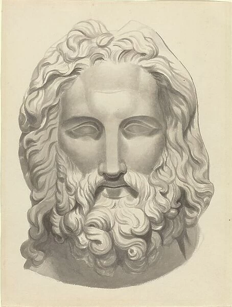 Antique Bearded Head. Creator: John Flaxman