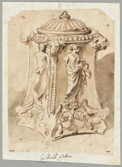 Framed Print : Antique Carved Marble Candelabra Base, 1642 / 44 or 1647 / 51. Creator: Andrea di Lione Framed Print : Antique Carved Marble Candelabra Base, 1642 / 44 or 1647 / 51. Creator: Andrea di Lione