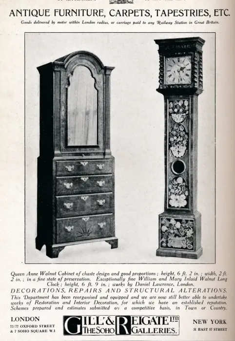 Framed Print : Antique furniture, carpets, tapestries etc, 1921 Framed Print : Antique furniture, carpets, tapestries etc, 1921