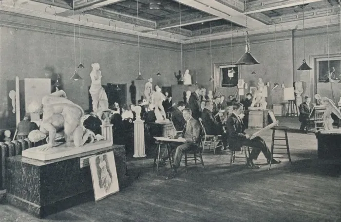 Framed Print : Antique and Life Classes at the Ontario College of Art, Toronto, c1913 Framed Print : Antique and Life Classes at the Ontario College of Art, Toronto, c1913