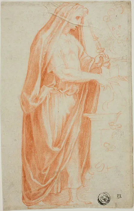 Framed Print : After the Antique: Roman Officiant at a Sacrificial Altar, 1531 / 32. Creator: Francesco Salviati Framed Print : After the Antique: Roman Officiant at a Sacrificial Altar, 1531 / 32. Creator: Francesco Salviati