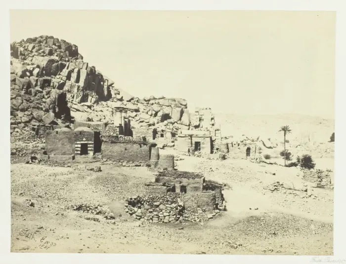 Framed Print : Antiquities at Biggeh, Opposite Philae, 1857. Creator: Francis Frith Framed Print : Antiquities at Biggeh, Opposite Philae, 1857. Creator: Francis Frith