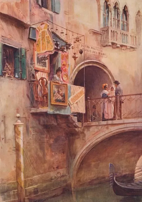 Framed Print : An Antiquity Shop, Venice, c1900 (1913). Artist: Walter Frederick Roofe Tyndale Framed Print : An Antiquity Shop, Venice, c1900 (1913). Artist: Walter Frederick Roofe Tyndale