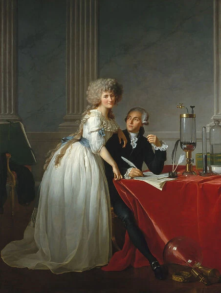 Antoine Laurent Lavoisier (1743-1794) and His Wife... 1788. Creator: Jacques-Louis David