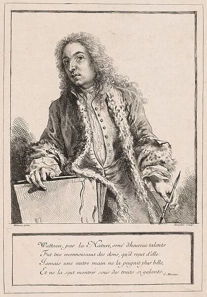 Antoine Watteau, c. 1727. Creator: Francois Boucher (French, 1703-1770)