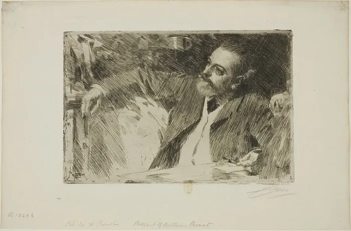 Framed Print : Antonin Proust, 1889. Creator: Anders Leonard Zorn Framed Print : Antonin Proust, 1889. Creator: Anders Leonard Zorn