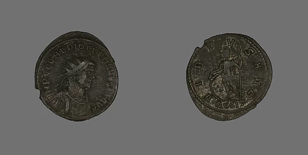 Antoninianus (Coin) Portraying Emperor Diocletian, about 285. Creator: Unknown
