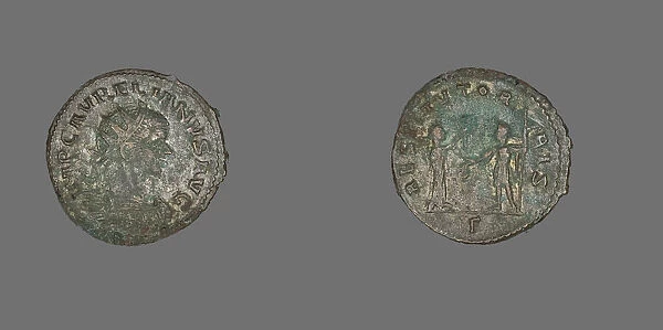 Antoninianus (Coin) Portraying Emperor Aurelian, 270-275. Creator: Unknown