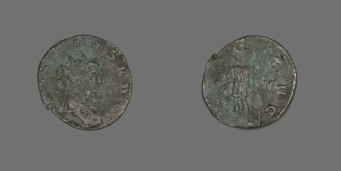 Framed Print : Antoninianus (Coin) Portraying Emperor Gallienus, 260-268. Creator: Unknown Framed Print : Antoninianus (Coin) Portraying Emperor Gallienus, 260-268. Creator: Unknown