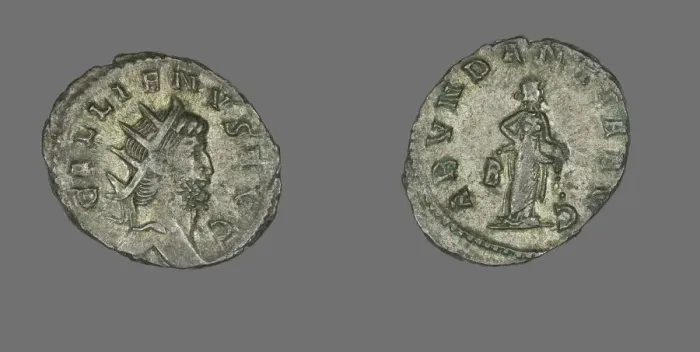 Framed Print : Antoninianus (Coin) Portraying Emperor Gallienus, 260-268. Creator: Unknown Framed Print : Antoninianus (Coin) Portraying Emperor Gallienus, 260-268. Creator: Unknown