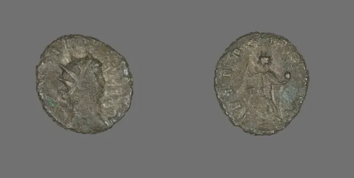 Framed Print : Antoninianus (Coin) Portraying Emperor Gallienus, 260-268. Creator: Unknown Framed Print : Antoninianus (Coin) Portraying Emperor Gallienus, 260-268. Creator: Unknown