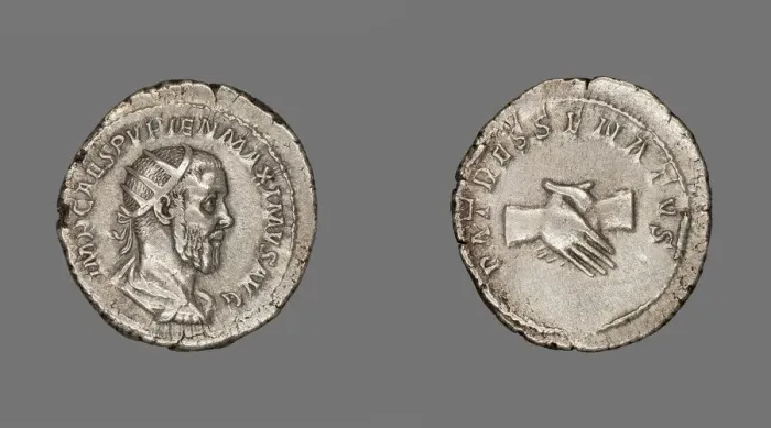 Framed Print : Antoninianus (Coin) Portraying Emperor Pupienus, 238 (April-June) Framed Print : Antoninianus (Coin) Portraying Emperor Pupienus, 238 (April-June)