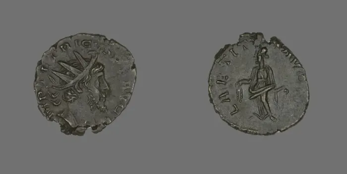 Framed Print : Antoninianus (Coin) Portraying Emperor Tetricus, 271-274. Creator: Unknown Framed Print : Antoninianus (Coin) Portraying Emperor Tetricus, 271-274. Creator: Unknown