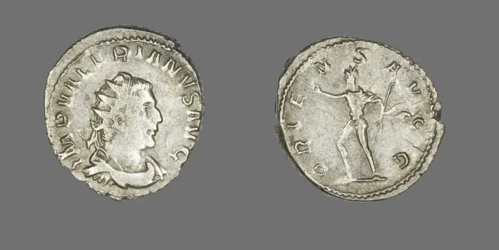 Framed Print : Antoninianus (Coin) Portraying Emperor Valerian, 257-259. Creator: Unknown Framed Print : Antoninianus (Coin) Portraying Emperor Valerian, 257-259. Creator: Unknown