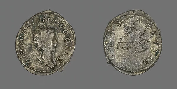 Antoninianus (Coin) Portraying Emperor Valerian II, 259. Creator: Unknown