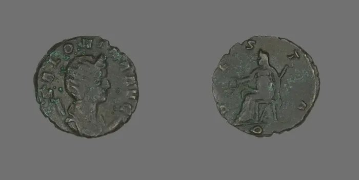 Framed Print : Antoninianus (Coin) Portraying Empress Salonina, 260-268. Creator: Unknown Framed Print : Antoninianus (Coin) Portraying Empress Salonina, 260-268. Creator: Unknown