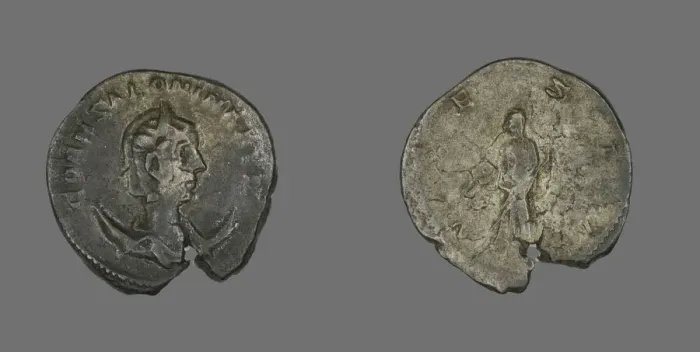 Framed Print : Antoninianus (Coin) Portraying Empress Salonina, 253-260. Creator: Unknown Framed Print : Antoninianus (Coin) Portraying Empress Salonina, 253-260. Creator: Unknown