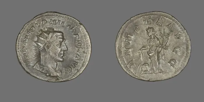 Framed Print : Antoninianus (Coin) Portraying King Philip I, 244-247. Creator: Unknown Framed Print : Antoninianus (Coin) Portraying King Philip I, 244-247. Creator: Unknown
