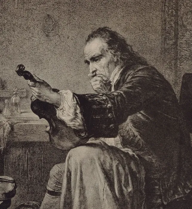 Framed Print : Antonio Stradivari (1644-1737), 1860. Creator: Hamman, Edouard Jean Conrad (1819-1888) Framed Print : Antonio Stradivari (1644-1737), 1860. Creator: Hamman, Edouard Jean Conrad (1819-1888)