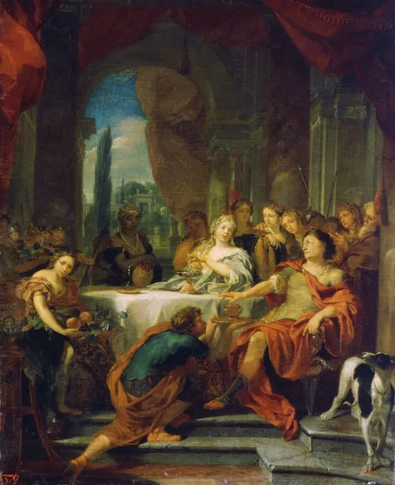 Framed Print : Antony and Cleopatra, 17th or early 18th century. Artist: Gerard de Lairesse Framed Print : Antony and Cleopatra, 17th or early 18th century. Artist: Gerard de Lairesse