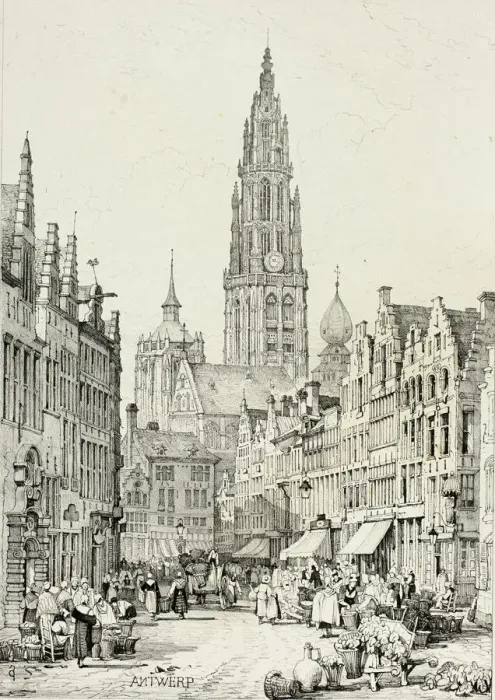 Framed Print : Antwerp, 1833. Creator: Samuel Prout Framed Print : Antwerp, 1833. Creator: Samuel Prout