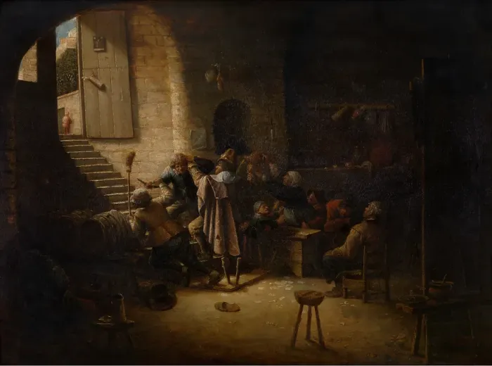 Framed Print : The Antwerp Arms, Tavern Scene, 1635-1639. Creator: Joos van Craesbeeck Framed Print : The Antwerp Arms, Tavern Scene, 1635-1639. Creator: Joos van Craesbeeck