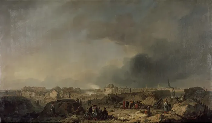 Framed Print : The Antwerp Castle after the Bombardement in 1832. Creator: Ferdinand De Braekeleer Framed Print : The Antwerp Castle after the Bombardement in 1832. Creator: Ferdinand De Braekeleer