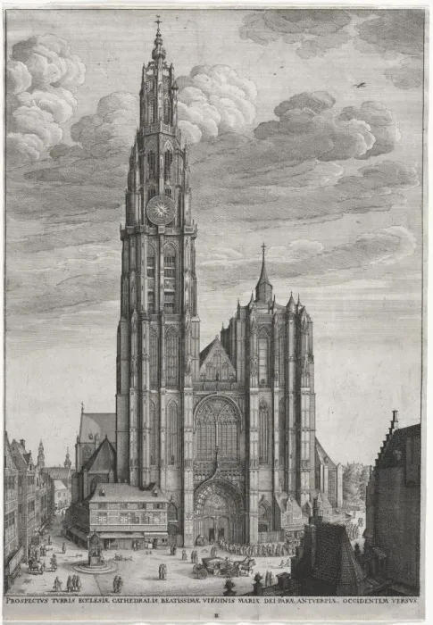 Framed Print : Antwerp Cathedral, 1649. Creator: Wenceslaus Hollar (Bohemian, 1607-1677) Framed Print : Antwerp Cathedral, 1649. Creator: Wenceslaus Hollar (Bohemian, 1607-1677)