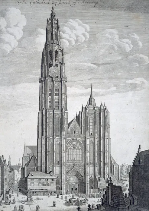 Framed Print : Antwerp Cathedral, Belgium, 17th century Framed Print : Antwerp Cathedral, Belgium, 17th century