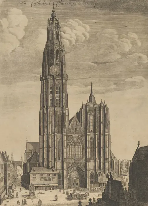 Framed Print : Antwerp Cathedral (Prospectvs Tvrris Ecclesiae Cathedralis), 1649. 1649 Framed Print : Antwerp Cathedral (Prospectvs Tvrris Ecclesiae Cathedralis), 1649. 1649