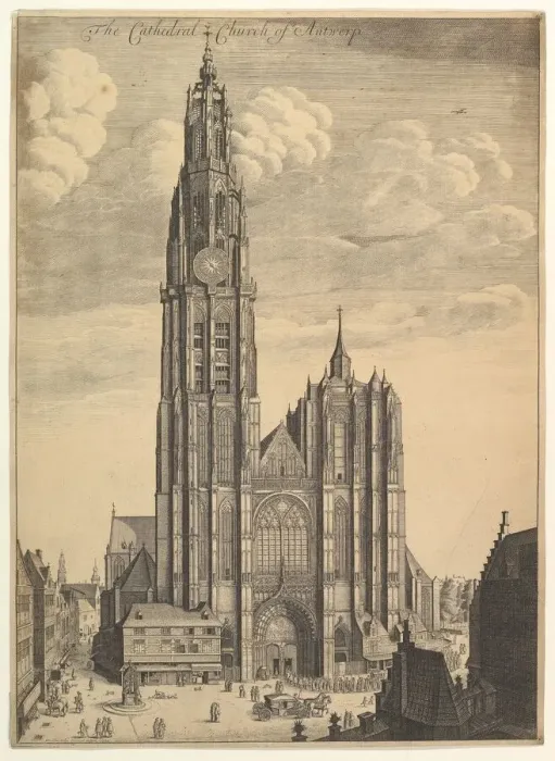 Framed Print : Antwerp Cathedral (Prospectvs Tvrris EcclesiaeCathedralis), 1649 Framed Print : Antwerp Cathedral (Prospectvs Tvrris EcclesiaeCathedralis), 1649