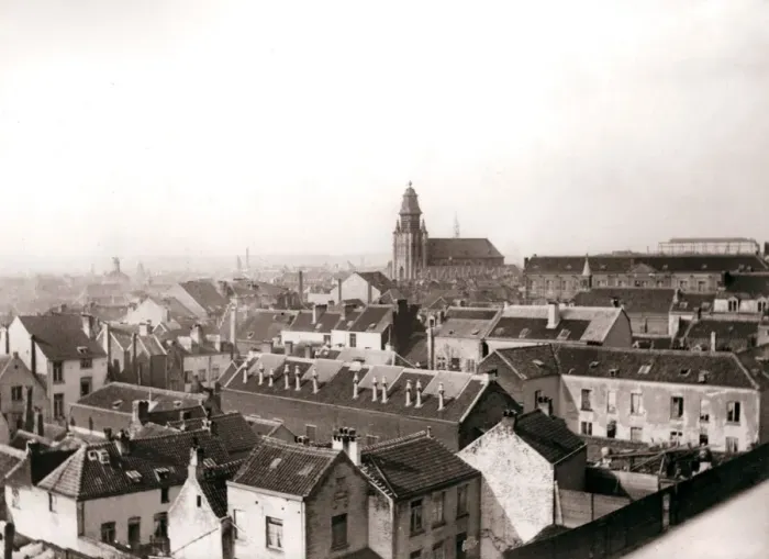 Framed Print : Antwerp skyline, 1898. Artist: James Batkin Framed Print : Antwerp skyline, 1898. Artist: James Batkin