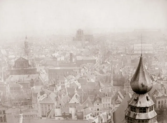 Framed Print : Antwerp skyline, 1898. Artist: James Batkin Framed Print : Antwerp skyline, 1898. Artist: James Batkin