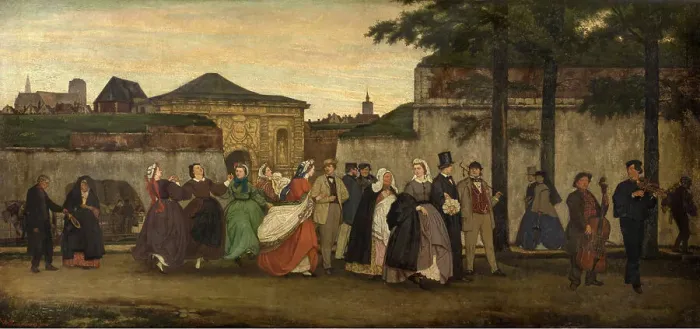 Framed Print : Antwerp Wedding, 1866. Creator: Willem Linnig II