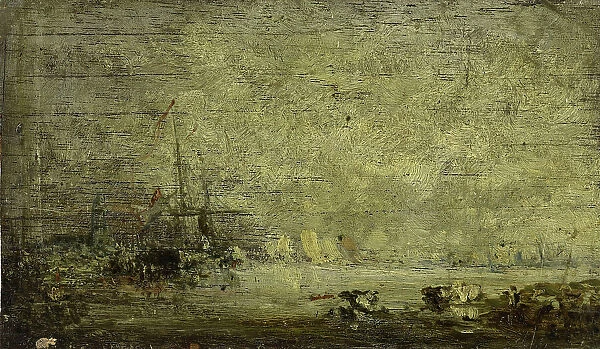 Anvers, marine, c.1850. Creator: Felix Francois Georges Philibert Ziem