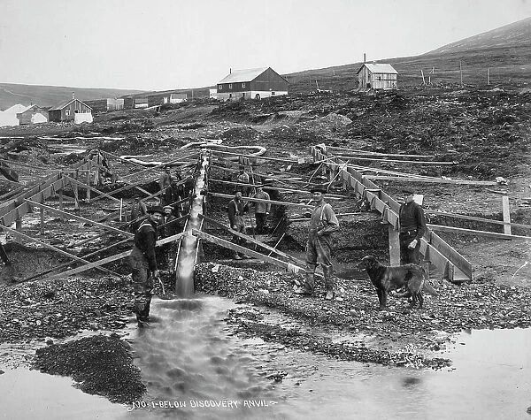 Anvil Creek gold mine, 1916. Creator: Lomen Brothers