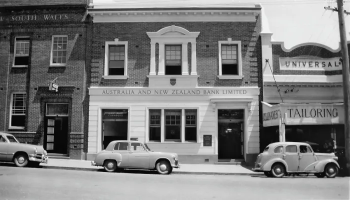 Framed Print : ANZ Bank, Formerly - Bank of Australasia, 102 Mary Street, Gympie, Queensland, 1955. Creator: Jack Bain Framed Print : ANZ Bank, Formerly - Bank of Australasia, 102 Mary Street, Gympie, Queensland, 1955. Creator: Jack Bain
