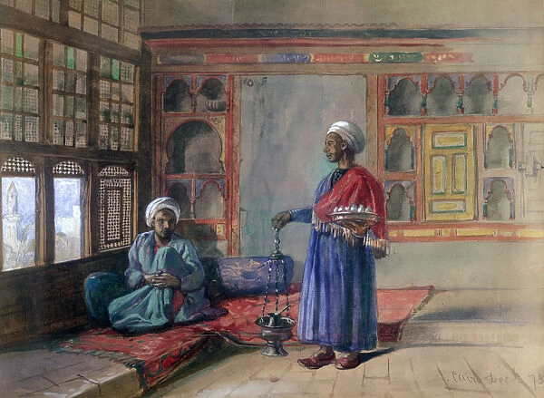 Apartment in the House of the Sheikh Sadat, Cairo, 1873. Artist: Frank Dillon