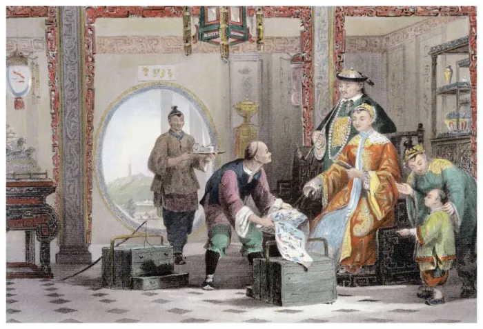 Framed Print : Apartment in a Mandarins House, near Nanking, China, 1843. Artist: Thomas Allom Framed Print : Apartment in a Mandarins House, near Nanking, China, 1843. Artist: Thomas Allom